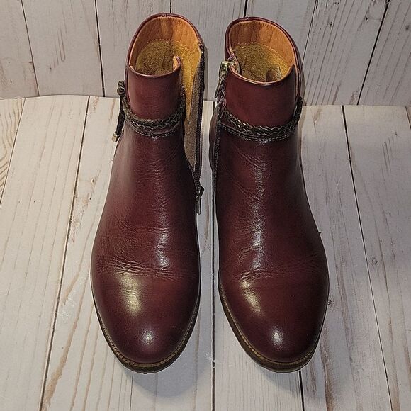 Pikolinos Royal NAW4D-8908 Garnet Leather Ankle Booties Boots sz 36 - Picture 7 of 12